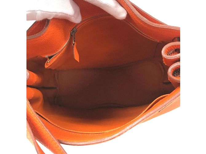 Hermès Borsa tote Hermes So Kelly 26 arancione - vista 7