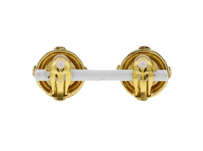 Orecchini a clip placcati in oro Chanel Coco Mark D'oro - vista 3