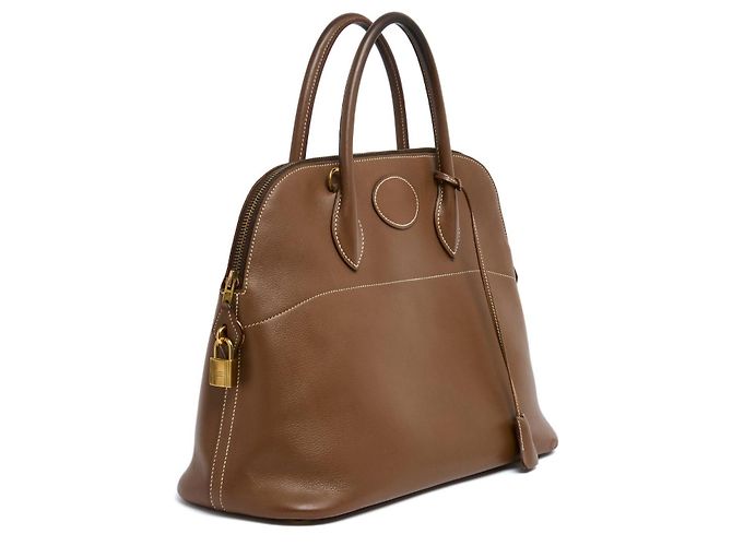 Borsa Bolide 35 in Pelle Marrone Hermès 1991 con Tracolla Hermes Spa - vista 2