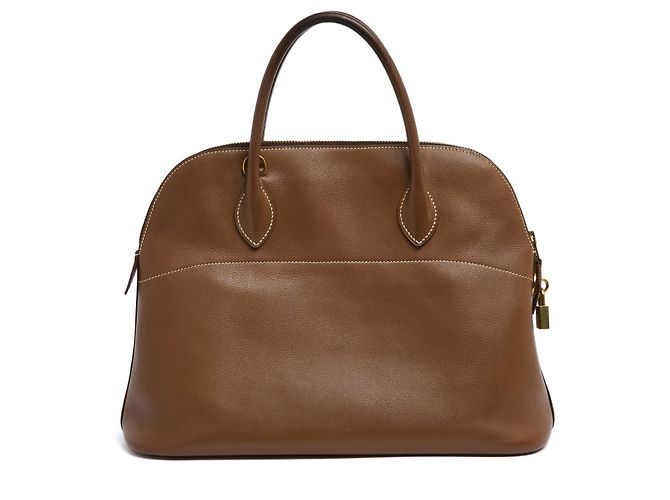 Borsa Bolide 35 in Pelle Marrone Hermès 1991 con Tracolla Hermes Spa - vista 3