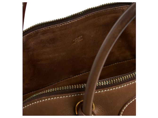 Borsa Bolide 35 in Pelle Marrone Hermès 1991 con Tracolla Hermes Spa - vista 5