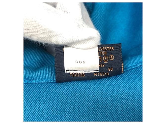 Cappello bucket in denim Monogram Louis Vuitton Bianco Blu - vista 8