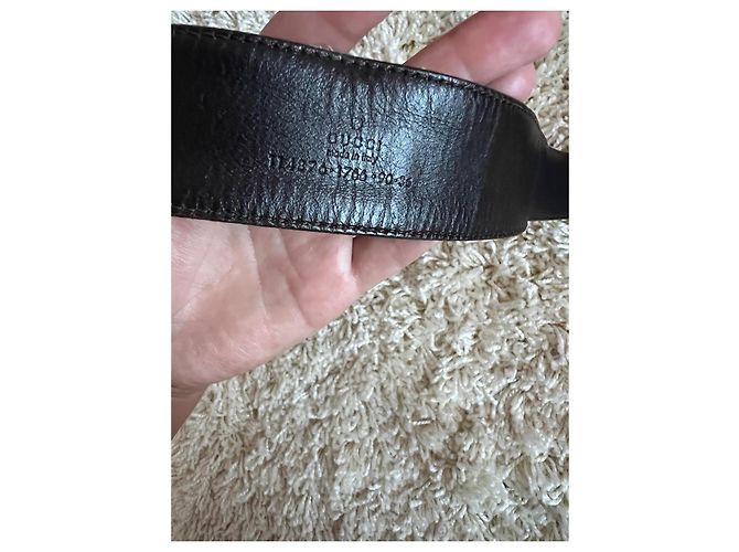 Gucci Gürtel Leder Dunkelrot Bordeaux - Ansicht 3