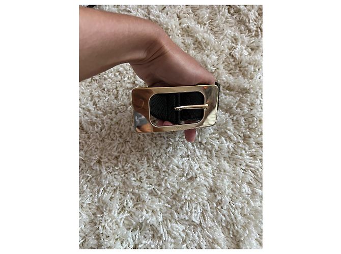 Gucci Gürtel aus schwarzem Leder - Ansicht 3
