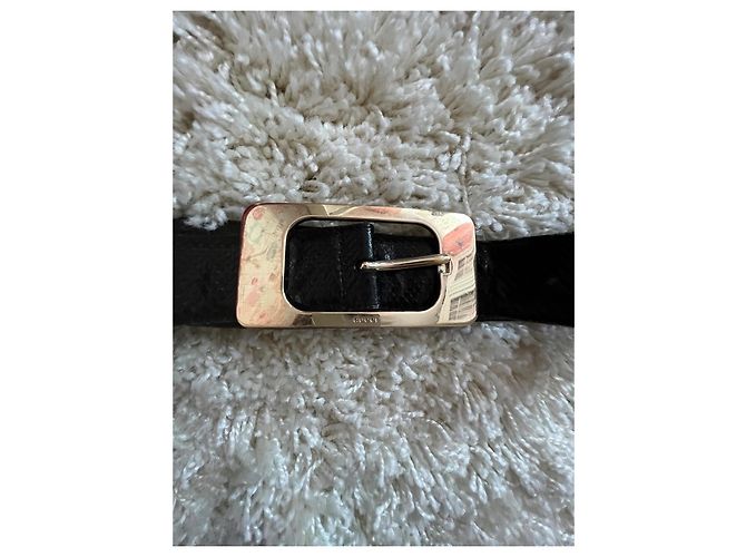 Gucci Gürtel aus schwarzem Leder - Ansicht 4