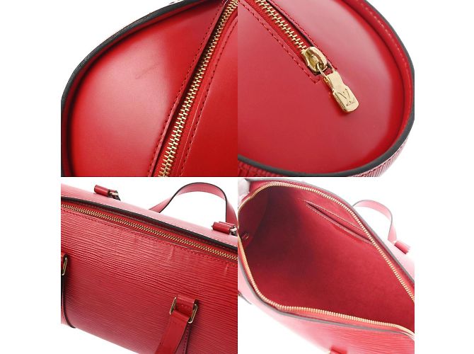 Borsa Louis Vuitton Epi Soufflot in rosso castigliano - vista 12