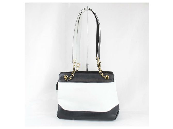 Bicolor Ketten-Schultertasche von Chanel Weiß - Ansicht 2