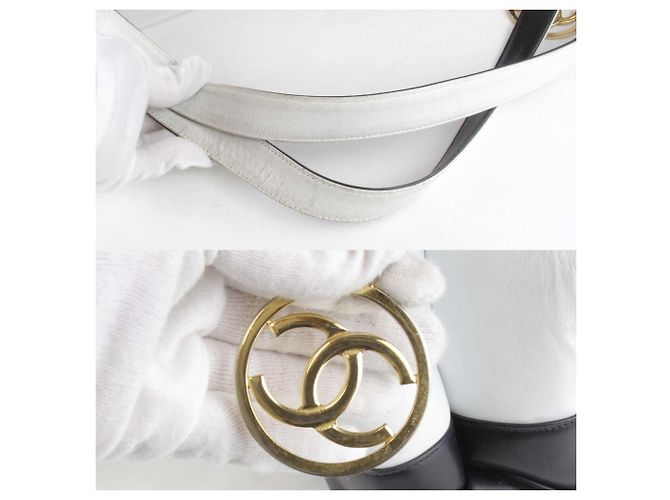 Bicolor Ketten-Schultertasche von Chanel Weiß - Ansicht 7
