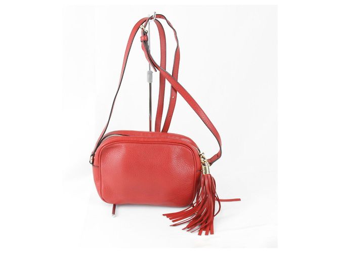 Borsa a spalla in pelle rossa Gucci Rosso - vista 2