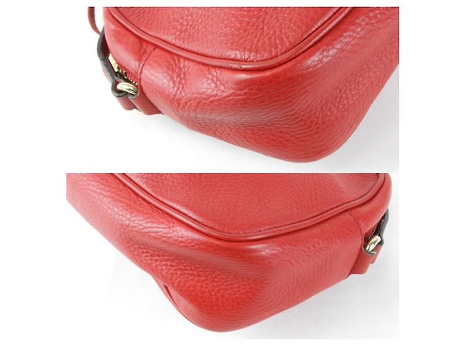 Borsa a spalla in pelle rossa Gucci Rosso - vista 4