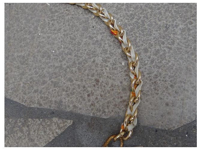 Dolce & Gabbana Gürtel Leder Kette Stoff Mehrfarbig Mehrfarben - Ansicht 3