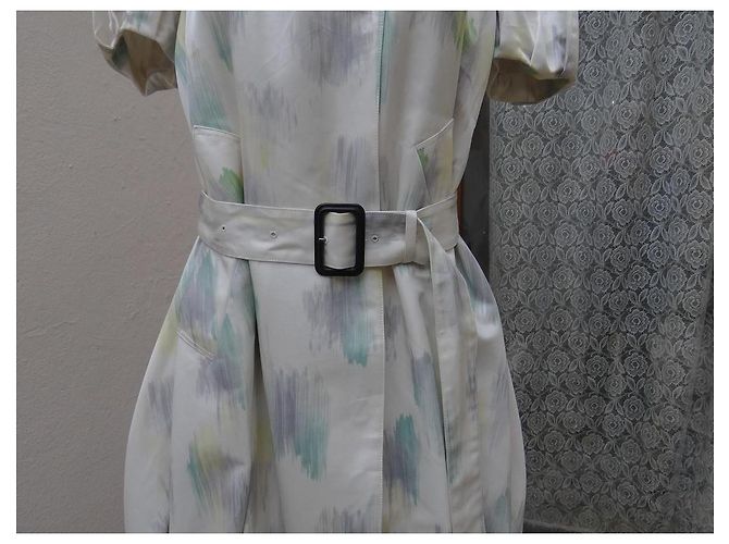 Abrigo oversize Burberry Prorsum de algodón y seda Multicolor - vista 4