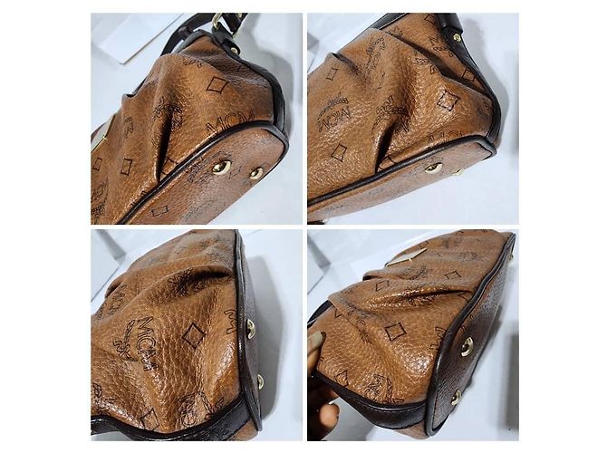Pochette in pelle MCM Visetos Cioccolato/Marrone - vista 14