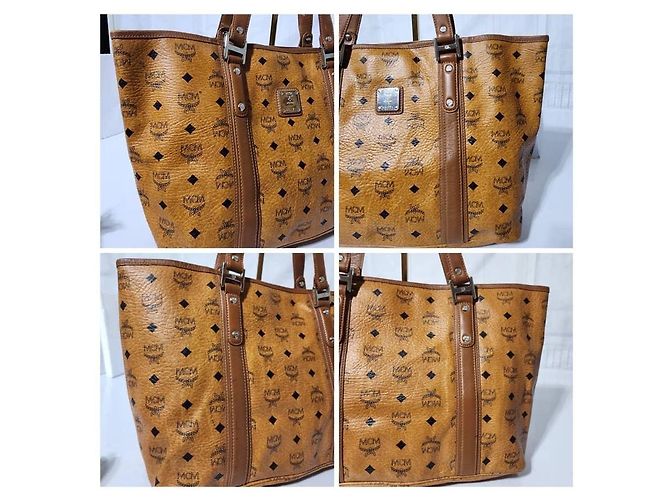 MCM Visetos Shopper Tote Cognac Braun - Ansicht 8