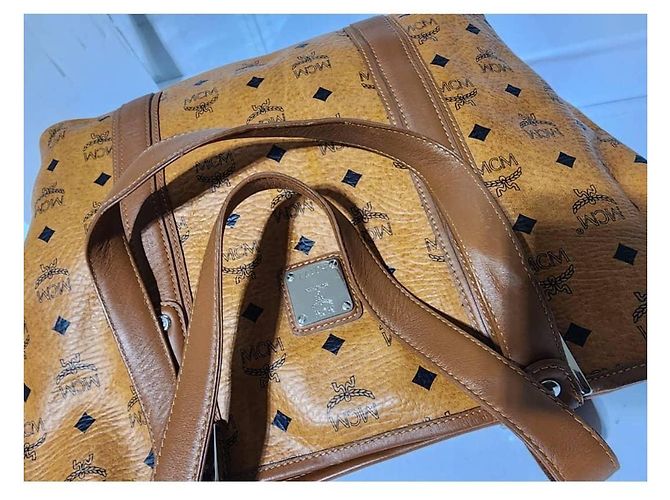 MCM Visetos Shopper Tote Cognac Braun - Ansicht 9