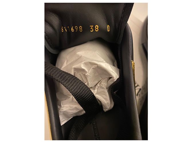 Sneakers Alexander McQueen Oversized Pelle Nere e Oro 38 Nero D'oro - vista 8