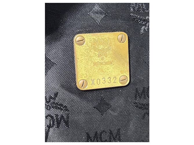 MCM Vintage Visetos Nylon Einkaufstasche Schwarz - Ansicht 10