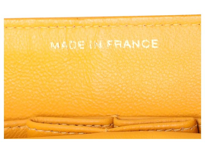 Borsa a spalla Chanel Medium Timeless/Classique in pelle di agnello arancione - vista 8