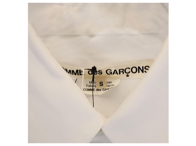 Comme Des Garcons Puffärmel Hemdkleid von Comme des Garçons aus weißer Baumwolle - Ansicht 2