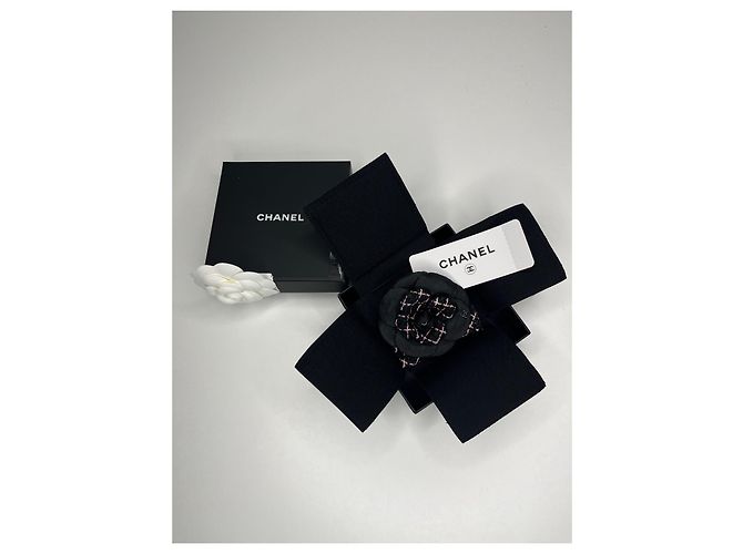 Chanel CAMELIA TWEED NERO&ROSA - vista 2