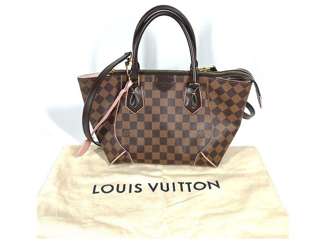 Borsa Louis Vuitton Damier Kaisa PM Marrone Rosa - vista 15