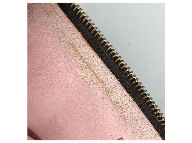 Borsa Louis Vuitton Damier Kaisa PM Marrone Rosa - vista 16