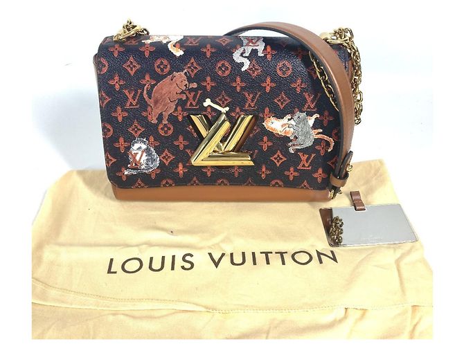 Borsa a catena Twist MM Catgram Monogram Louis Vuitton Marrone - vista 4