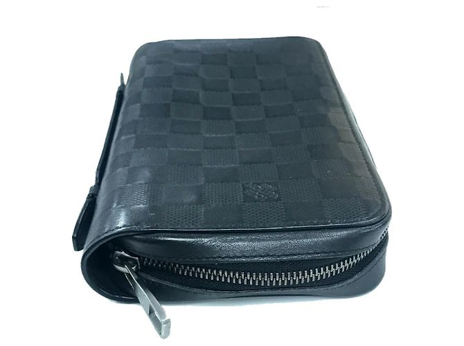Borsa Clutch Zippy XL Damier Infini Louis Vuitton Nero - vista 3