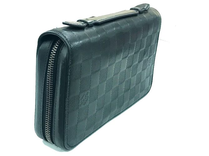 Borsa Clutch Zippy XL Damier Infini Louis Vuitton Nero - vista 7