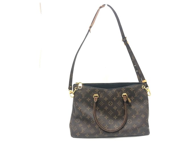 Borsa a Spalla Pallas Monogram Louis Vuitton Marrone Nero - vista 6