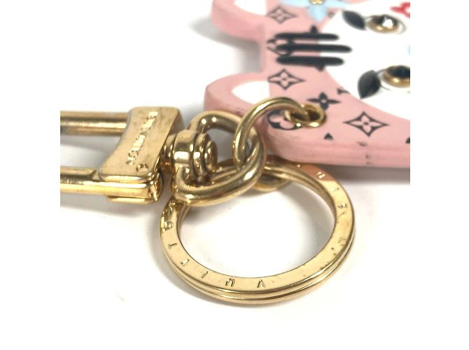 Louis Vuitton Portocle Fun Face Monogram Cat Bag Charm Keychain Pink - view 3