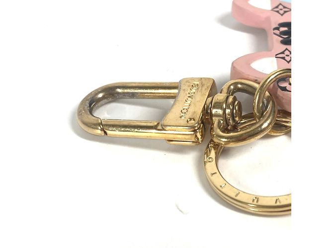 Louis Vuitton Portocle Fun Face Monogram Cat Bag Charm Keychain Pink - view 4