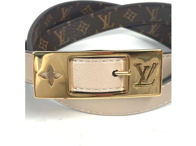 Reversible Monogram Gürtel von Louis Vuitton Braun Beige - Ansicht 4