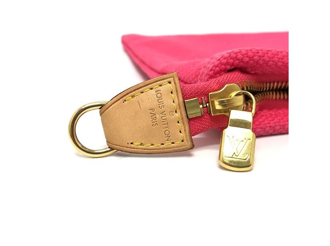 Borsa Clutch Louis Vuitton Antigua Pochette Plat GM Marrone Rosa - vista 2