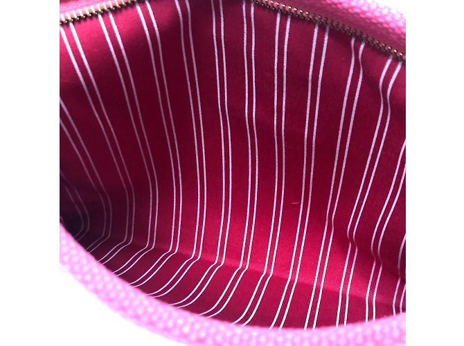 Borsa Clutch Louis Vuitton Antigua Pochette Plat GM Marrone Rosa - vista 9