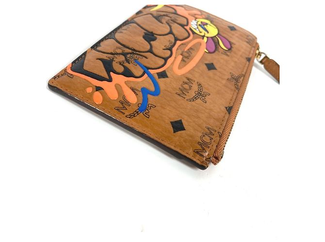 Portafoglio MCM Sam di Pen Rabbit Visetos Marrone - vista 5