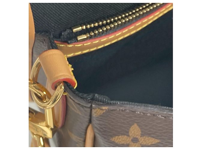 Borsa a spalla Louis Vuitton Monogram Diane NM PM Pochette Flap Marrone Nero - vista 15