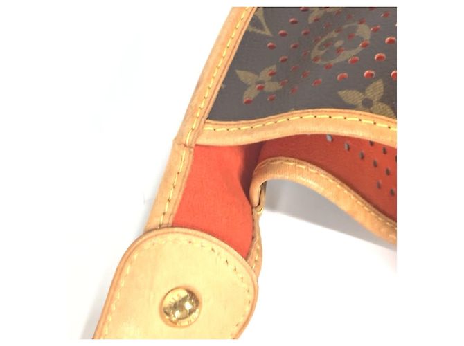 Borsa a Spalla Demi Lune Perforata Monogram Louis Vuitton Marrone Arancione - vista 11