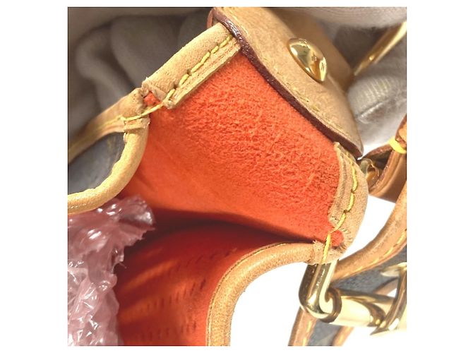 Borsa a Spalla Demi Lune Perforata Monogram Louis Vuitton Marrone Arancione - vista 13