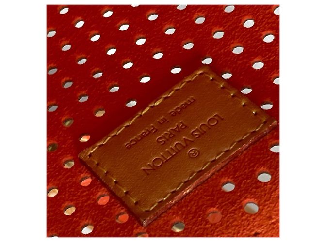 Borsa a Spalla Demi Lune Perforata Monogram Louis Vuitton Marrone Arancione - vista 15