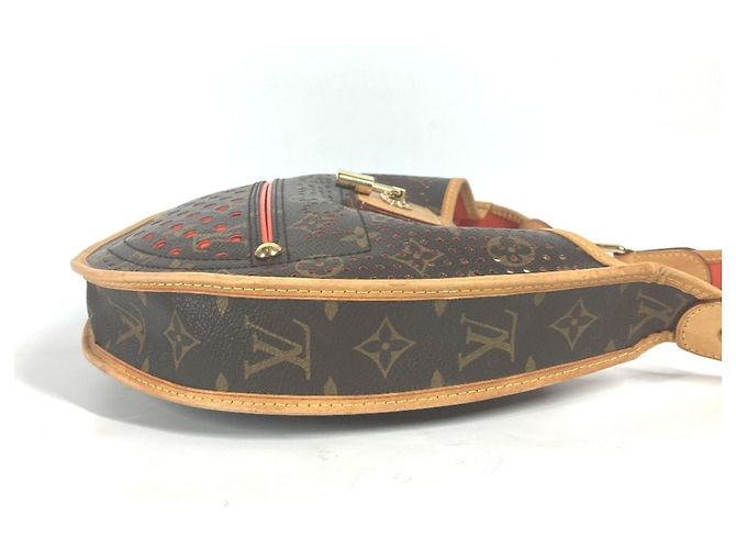 Borsa a Spalla Demi Lune Perforata Monogram Louis Vuitton Marrone Arancione - vista 2