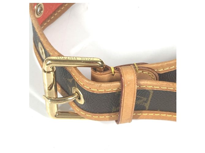 Borsa a Spalla Demi Lune Perforata Monogram Louis Vuitton Marrone Arancione - vista 9