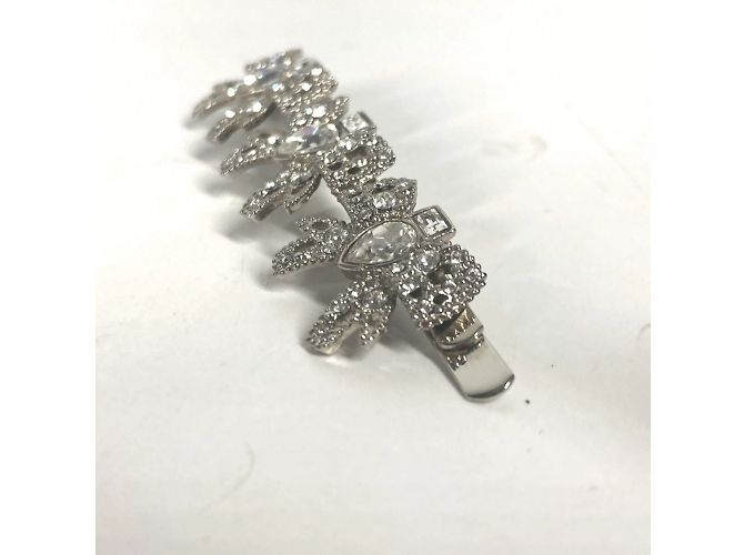 Fermaglio per capelli in strass argento Miu Miu - vista 10