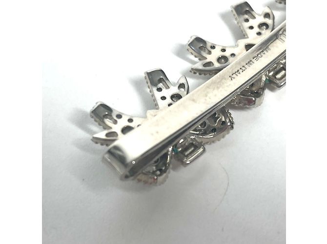Fermaglio per capelli in strass argento Miu Miu - vista 11