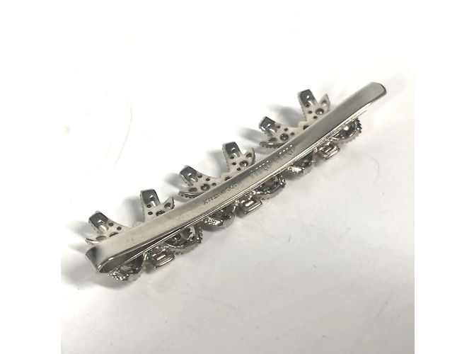 Fermaglio per capelli in strass argento Miu Miu - vista 8