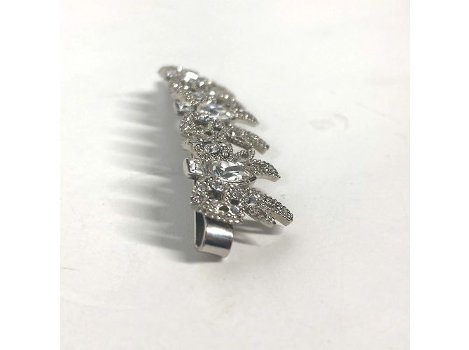 Fermaglio per capelli in strass argento Miu Miu - vista 9