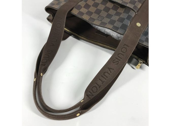 Borsa a Spalla Louis Vuitton Damier Cabas Bobur Marrone Damier ebene - vista 7