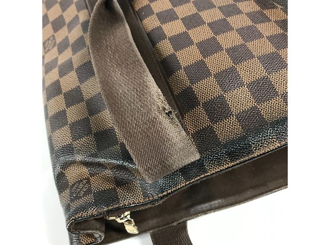 Borsa a Spalla Louis Vuitton Damier Cabas Bobur Marrone Damier ebene - vista 8