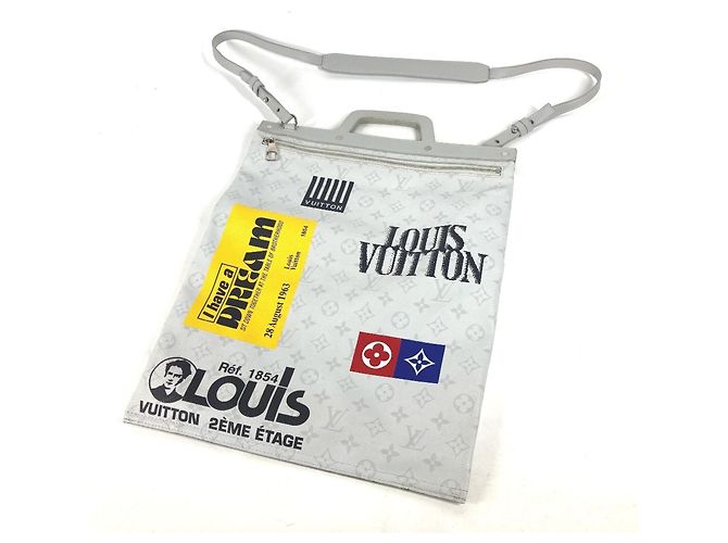 Borsa a spalla verticale piatta bianca Monogram Louis Vuitton Bianco - vista 9
