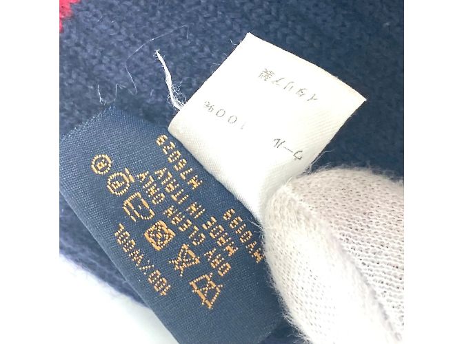 Guanti Louis Vuitton M76029 Gon Monogram Stripes Rosso Blu navy - vista 7